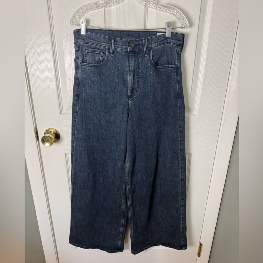 Rag & Bone Serena High Waist Rhinestone Wide Leg Jeans 29 - Picture 2 of 6